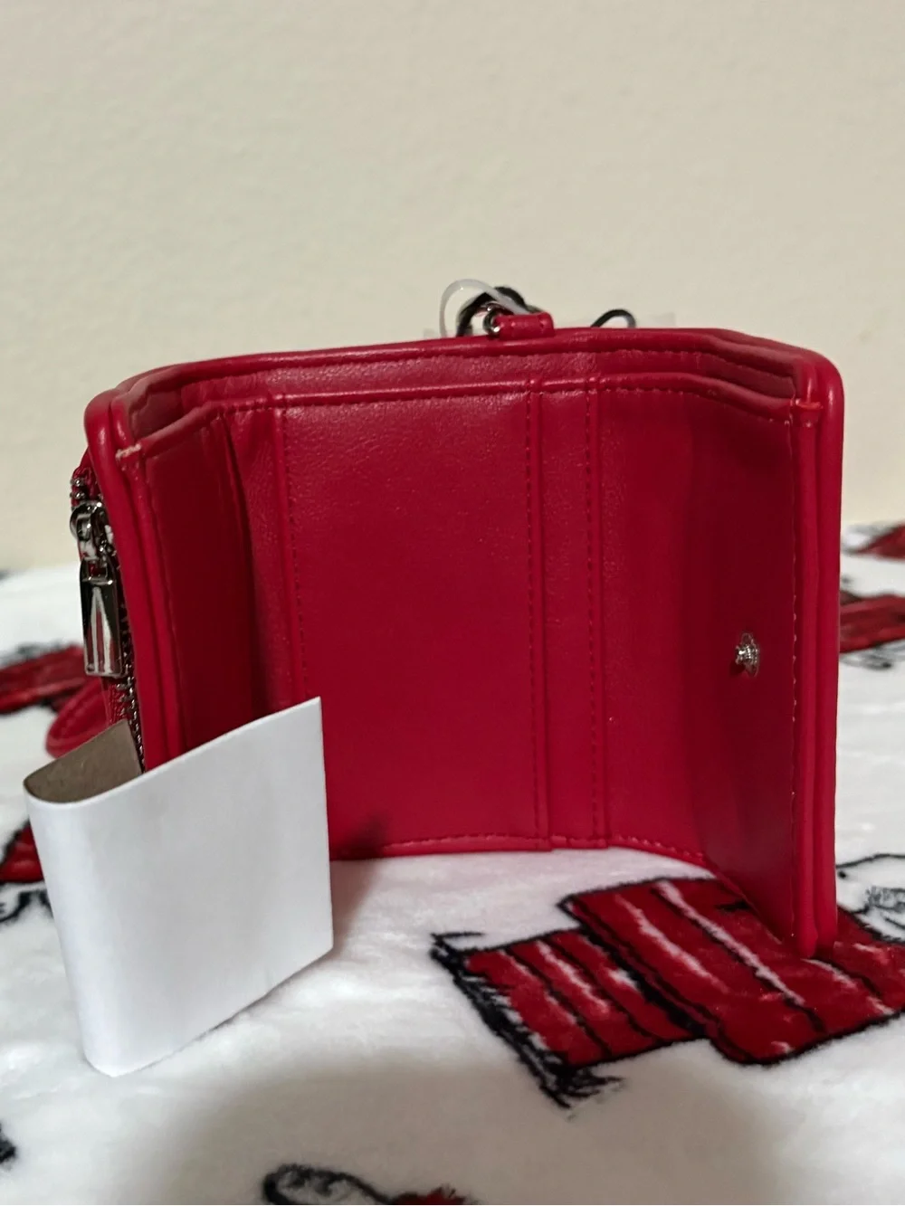 Steve Madden Red Wristlet Wallet with Logo Plate